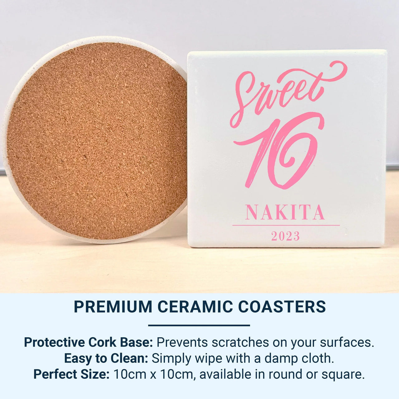 Sweet 16 Personalised Mug – Name and Year in Elegant Script – Sixteenth Birthday Morning Surprise and Milestone Keepsake