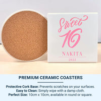 Sweet 16 Personalised Mug – Name and Year in Elegant Script – Sixteenth Birthday Morning Surprise and Milestone Keepsake