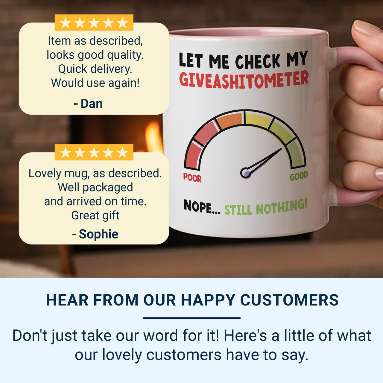 Giveashitometer Mug – Funny Office and Work Humour – Zero F***s Gauge for Colleagues, Home Office and Stress Relief