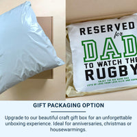 Personalised Dad Cushion - Rugby Message with Children's Names