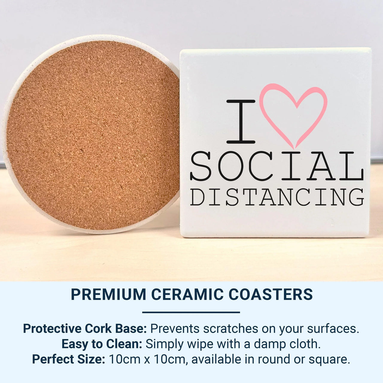 Funny Social Distancing Mug _ Introvert Humour Gift with Heart Design