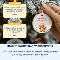 Baby First Christmas Ornament - Gingerbread Keepsake with Name for 2023