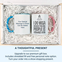 Funny Yoga Mug – Ceramic Meditation Cup | Stress Relief Gift For Yoga Lovers