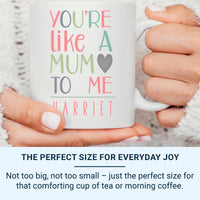 Like a Mum Mug – Personalised Name Mug with Heart Icon | Gift for Step Mum, Auntie