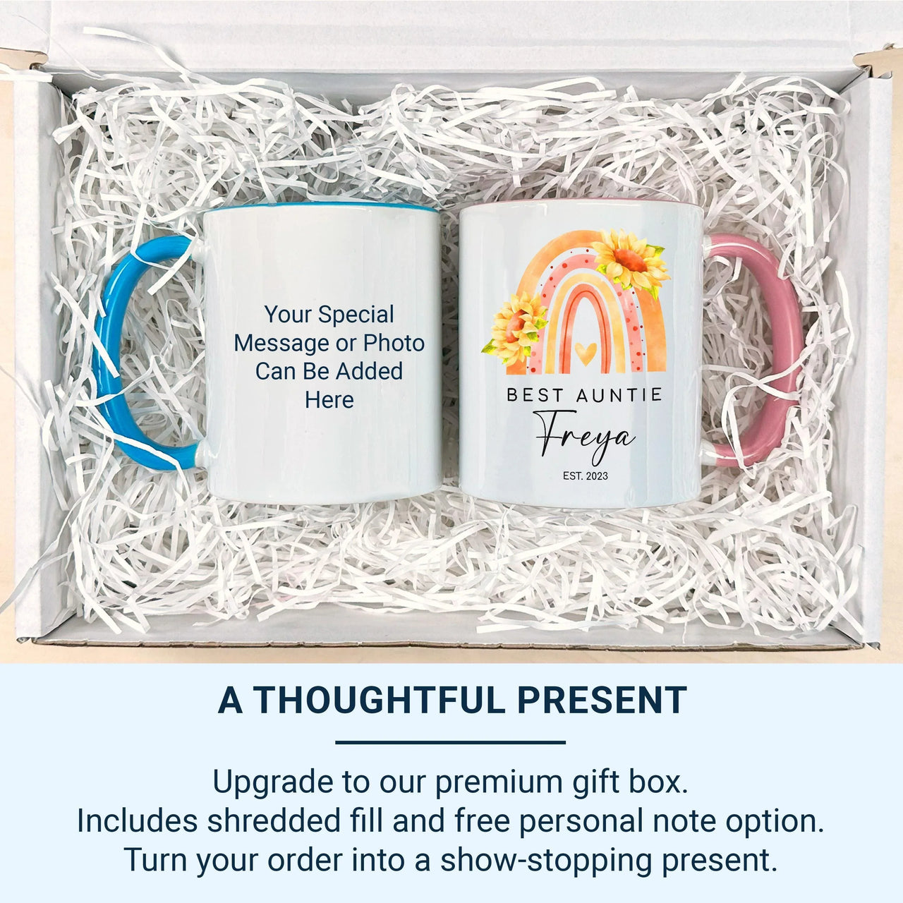 Personalised Auntie Mug – Custom Name & Est Date | New Aunt Gift Keepsake