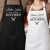 Matching Couples Aprons – His And Hers Adjustable Fit | Personalised Kitchen Gift
