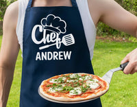 Personalized Kitchen Apron - Custom Chef Apron With Adjustable Neck Strap & Glitter Design