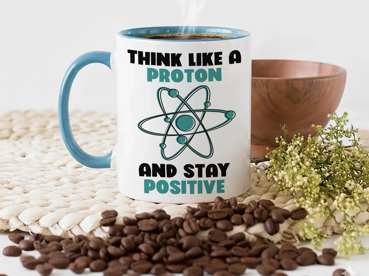 Stay Positive Mug – Science Teacher Gift | Motivational STEM Ceramic Coffee Cup