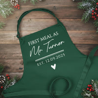 Personalized Wedding Apron – Custom Name, Adjustable Cotton & Durable Polyester Blend