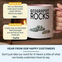 Geography Rocks Teacher Mug - Funny Subject Gift with Smiling “Rocks” - End of Term Thank-You and Staffroom Laughs