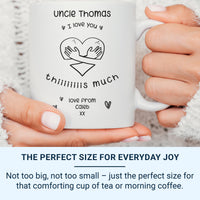 I Love You This Much Uncle Mug – Personalised Name and Child’s Message – Niece/Nephew Thank_You, Birthday and Christmas Gift
