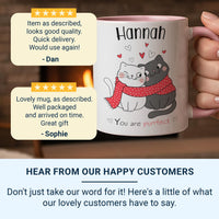 You Are Purrfect Mug _ Personalised Cat Lover Gift with Name and Hearts