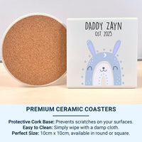 New Daddy Mug – Personalised Name and EST. 2025 – Cute Character Design for Baby Shower and First Father’s Day
