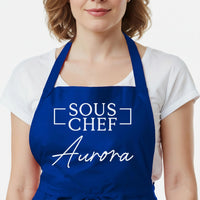 Matching Couple Aprons – Personalised Metallic & Glitter Print Kitchen Gift Set