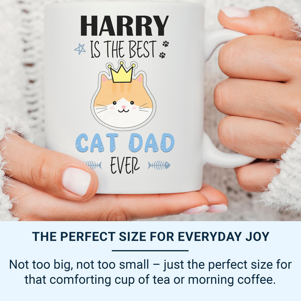 Cat Dad Mug Personalised Funny Gift _ Best Cat Dad Ever Custom Name Keepsake