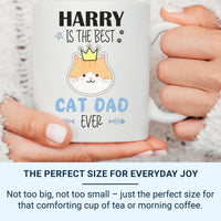 Cat Dad Mug Personalised Funny Gift _ Best Cat Dad Ever Custom Name Keepsake