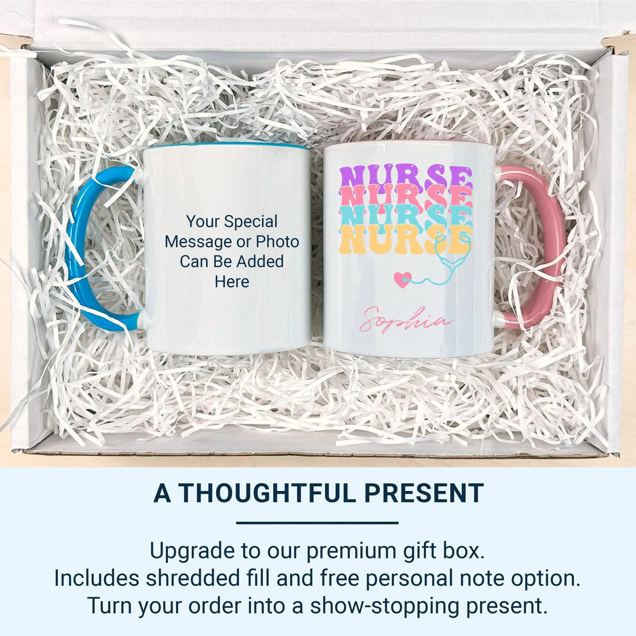 Personalised Nurse Mug – Custom Name Stethoscope Coffee Cup | Nurse Appreciation Gift