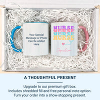 Personalised Nurse Mug – Custom Name Stethoscope Coffee Cup | Nurse Appreciation Gift