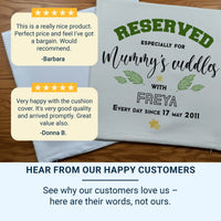 Personalised Mum Cushion – Custom Name And Date Cushion | Soft Touch Linen Pillow