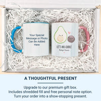 Personalised Couple Mug – Funny Romantic Avocado Mug with Custom Names – Anniversary Gift