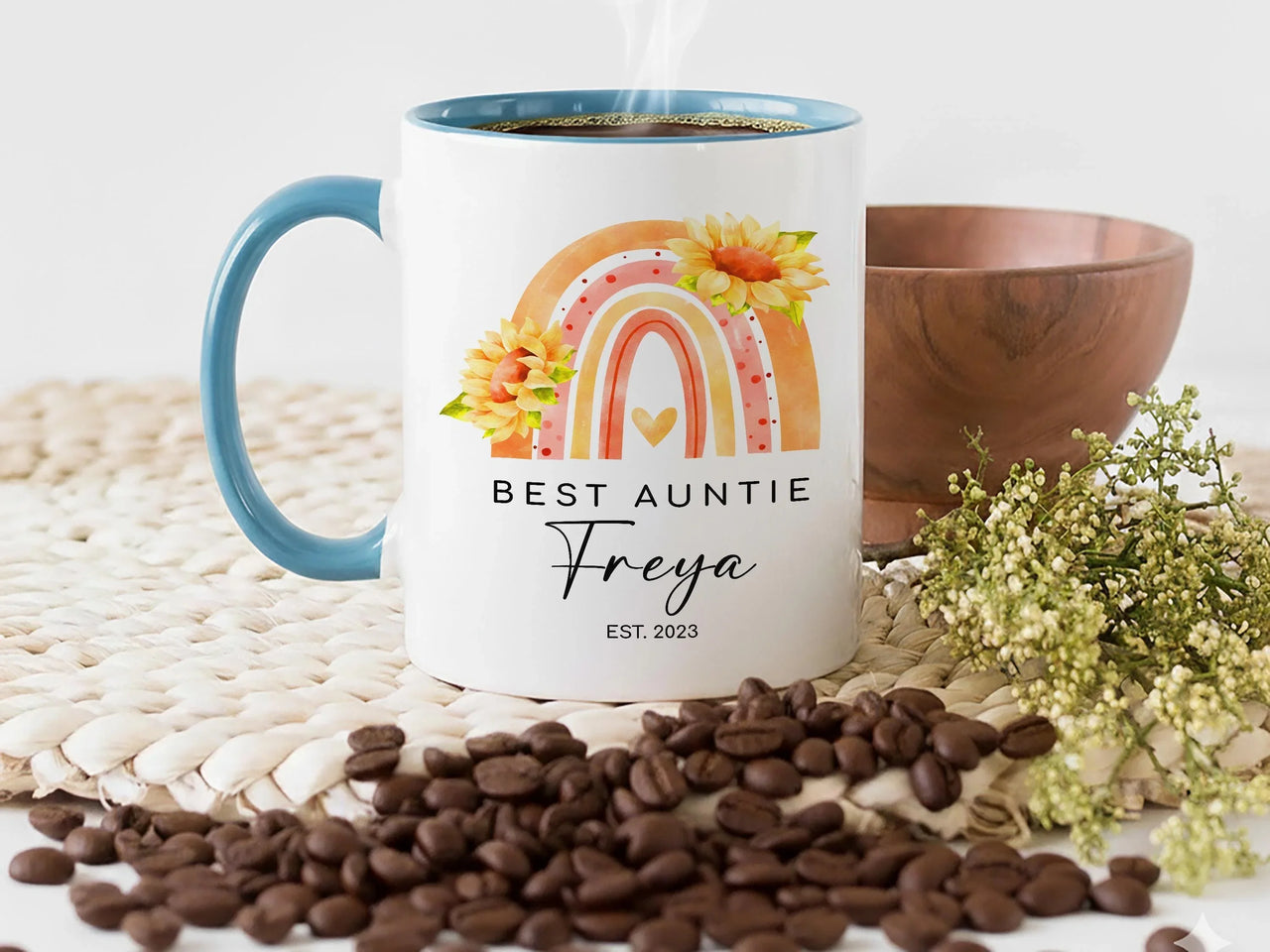 Personalised Auntie Mug – Custom Name & Est Date | New Aunt Gift Keepsake