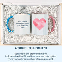 Personalised Initials Mug – Watercolour Heart Design | Romantic Couple Gift Keepsake