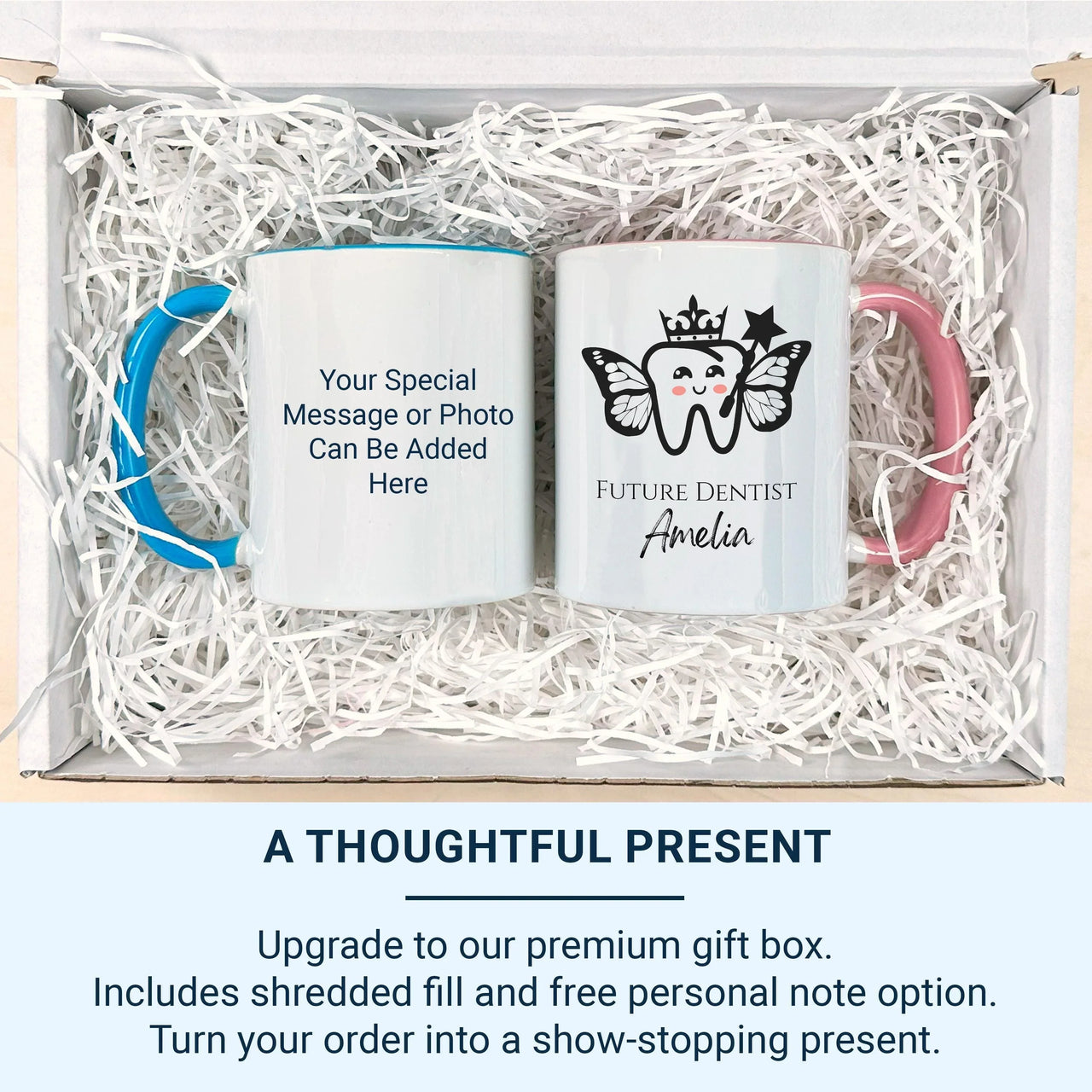 Future Dentist Mug – Personalised Coffee Mug with Cute Tooth Design for Dental Students