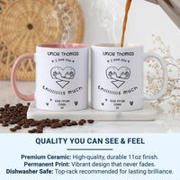 I Love You This Much Uncle Mug – Personalised Name and Child’s Message – Niece/Nephew Thank_You, Birthday and Christmas Gift