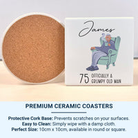 Personalised 75th Birthday Mug and Coaster - Unique Gift Idea for 75th Birthday