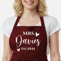 Matching Aprons Couples - Personalised Couple Aprons | Custom Wedding Gift
