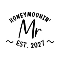 Honeymoonin' Mrs Est. Year Iron-On Transfer