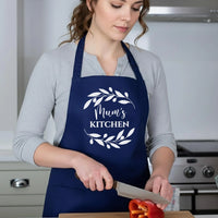 Personalised Baking Apron - Custom Name, One Size Adjustable Cotton Blend Gift