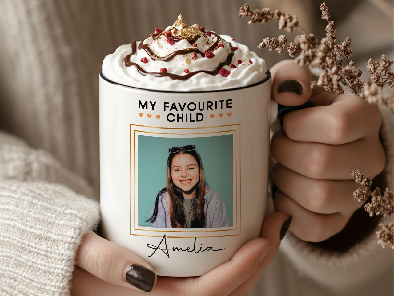 My Favourite Child Personalised Photo Mug - Cheeky Parent-to-Child Gift with Name - Birthday, Christmas and Everyday Family Banter
