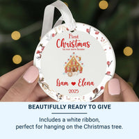 New Home Gingerbread Ornament - First Christmas Keepsake for Couples & Housewarming