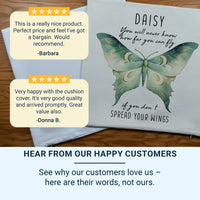 Personalised Butterfly Cushion – Custom Name Cushion | Motivational Gift Pillow DENMARY