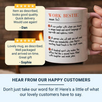 Work Bestie Definition Mug – Funny Coworker Friendship Gift – Office Secret_Language, Snack_Raid and Second_Home Vibes