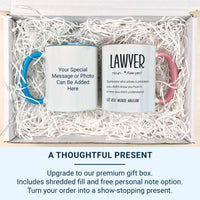 Lawyer Definition Mug – Funny Solicitor Coffee Cup | Barrister Office Humour Gift