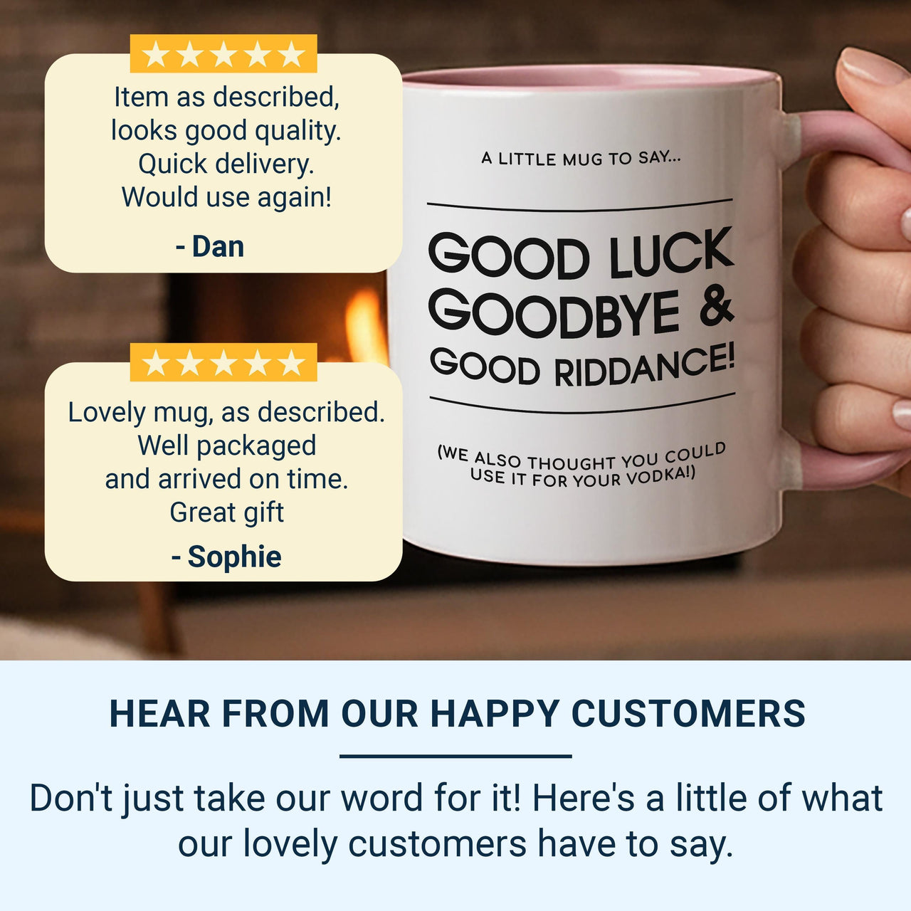 Good Luck, Goodbye and Good Riddance Mug – Hilariously Rude Leaving Gift for Colleagues – New Job Farewell Office Humour