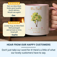 Personalised Teacher Mug – Thank You Gift With Custom Name & End of Term Note