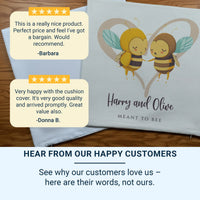 Personalised Bee Cushion – Romantic Keepsake With Custom Name Pillow & Plush Cover DENMARY