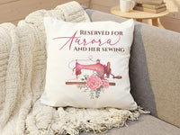 Personalised Sewing Cushion – Comfortable Vintage Sewing Pillow With Custom Name Embroidery DENMARY