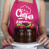 Personalized Kitchen Apron - Custom Chef Apron With Adjustable Neck Strap & Glitter Design