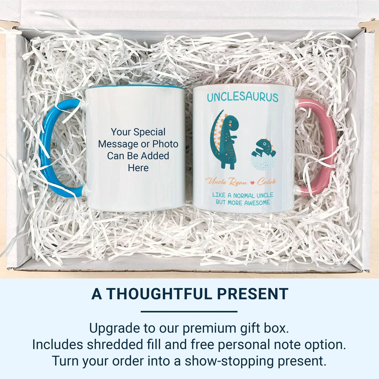 Personalised Uncle Mug – Funny Dinosaur Themed Ceramic Coffee Mug | Birthday Gift