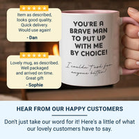Funny Partner Mug – Cheeky Anniversary Gift With Bold Script Design & Romantic Message