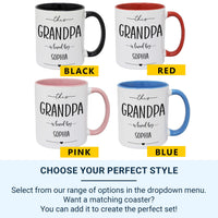 This Grandpa Is Loved By… Mug - Personalised Grandchild Name and Heart Icon - Grandad Birthday, Father’s Day and Christmas Keepsake