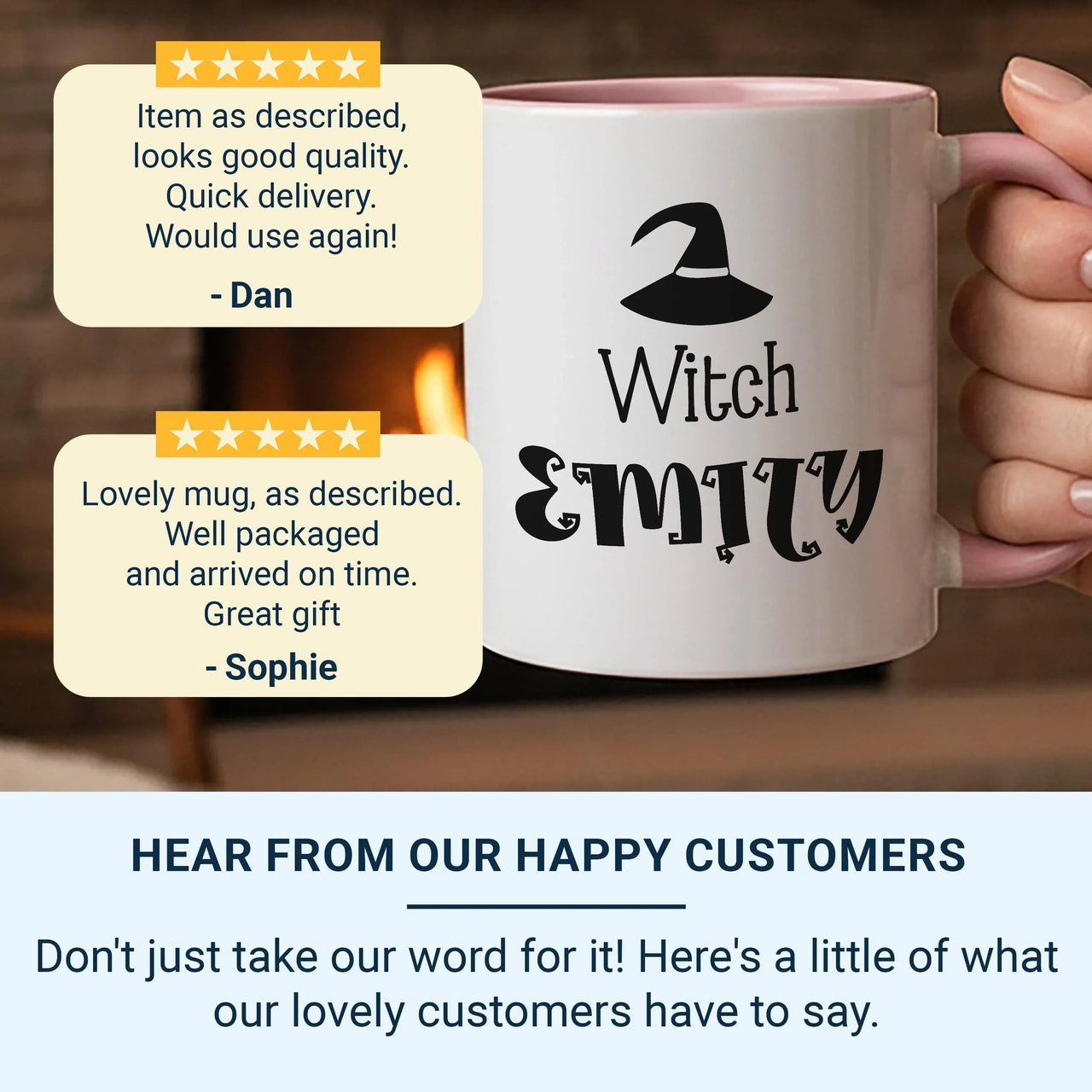Personalised Witch Mug – Custom Name Ceramic Coffee Cup | Halloween Gift