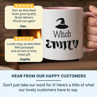 Personalised Witch Mug – Custom Name Ceramic Coffee Cup | Halloween Gift