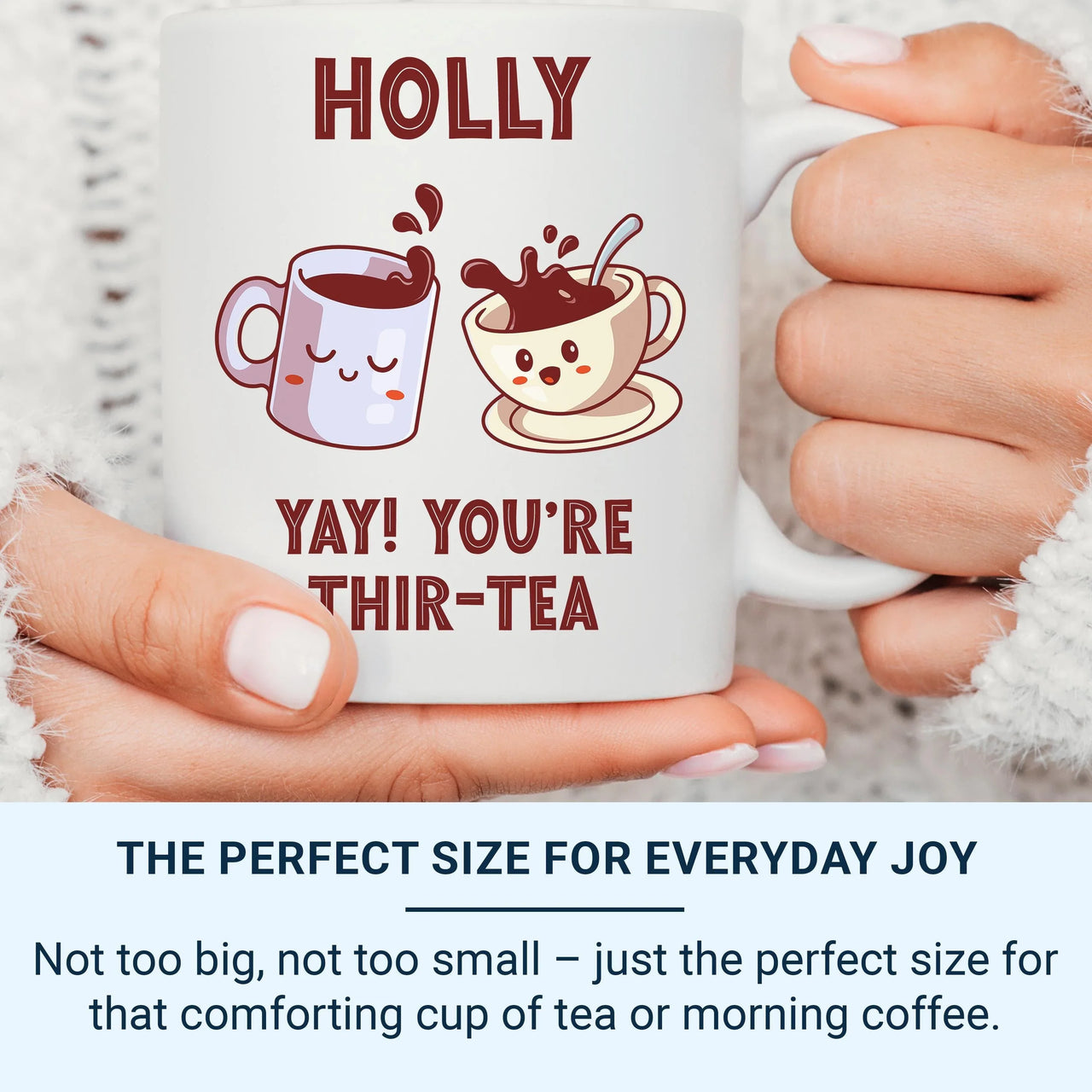 Personalised Tea Mug – Funny 30th Birthday Present | Custom Ceramic Cup Gift