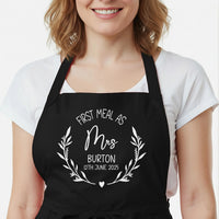 Personalised Wedding Apron – Custom Bride and Groom Gift with Adjustable Neck Strap