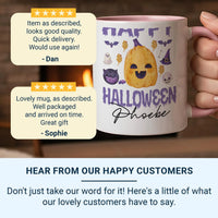 Personalised Halloween Mug – Cute Pumpkin Ghost Kids Cup | Microwave Safe